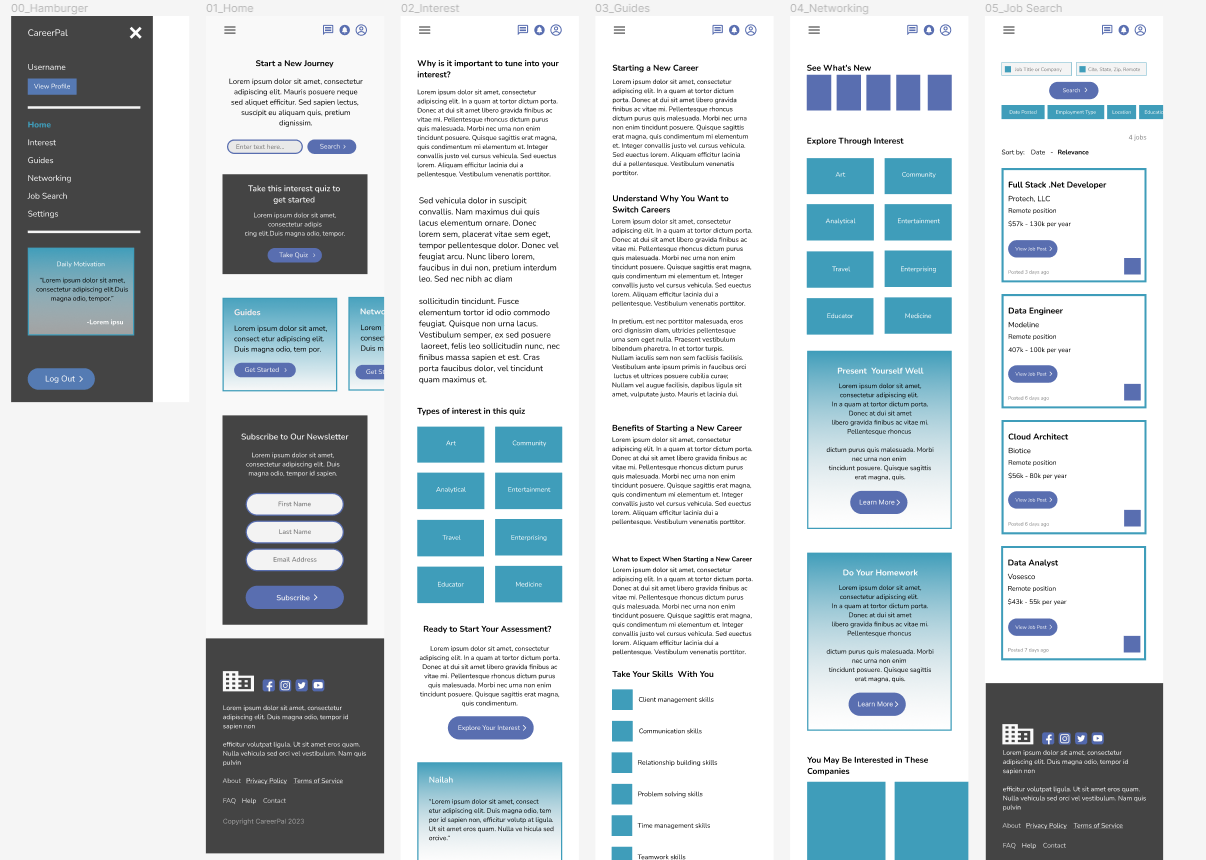 final mockups