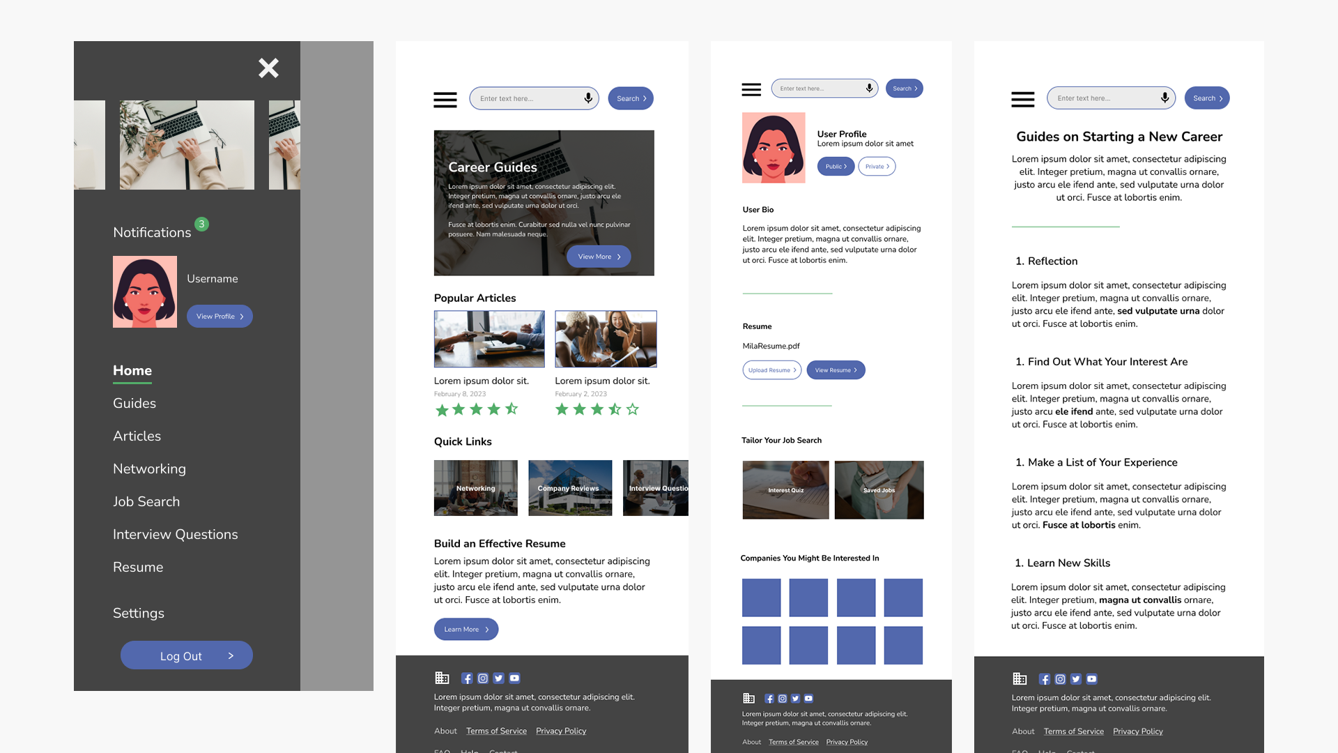 final mockups
